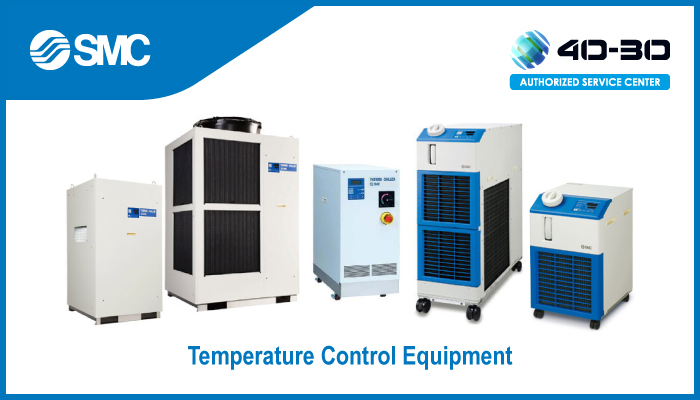 Temperature regulation via heat transfer fluid, Chiller SMC Temperature regulation via heat transfer fluid, Chiller SMC